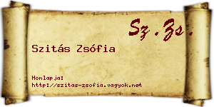 Szitás Zsófia névjegykártya