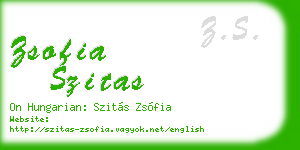 zsofia szitas business card