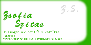 zsofia szitas business card